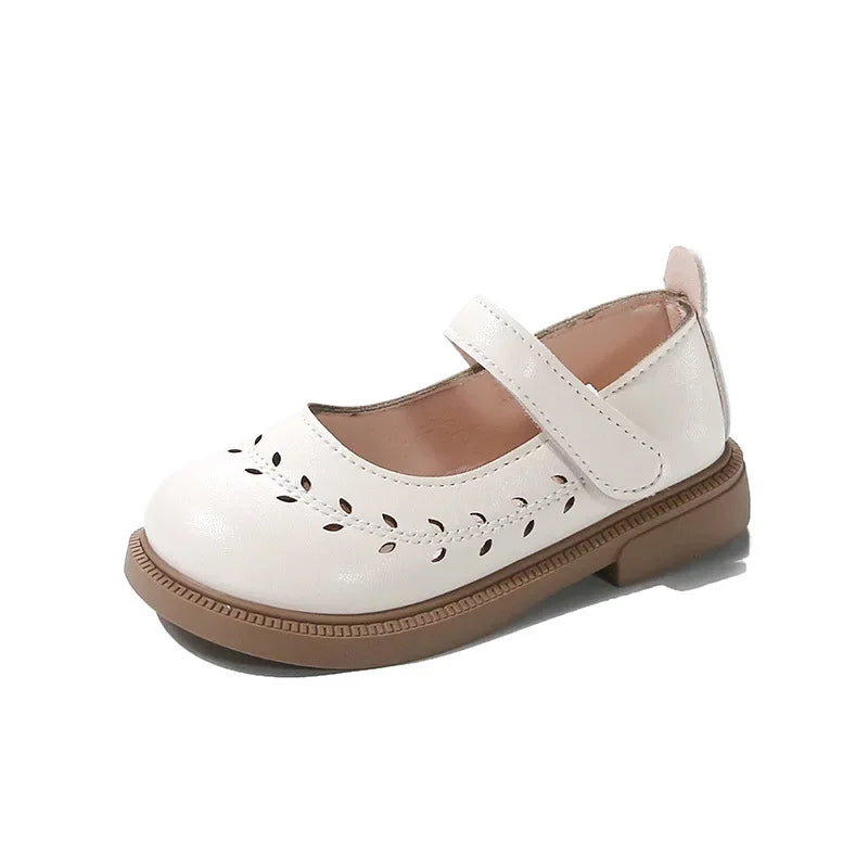 Girls' Leather Shoes Spring and Autumn New Breathable Girl Mary Jane Princess Shoes Black Performance Dance Shoes