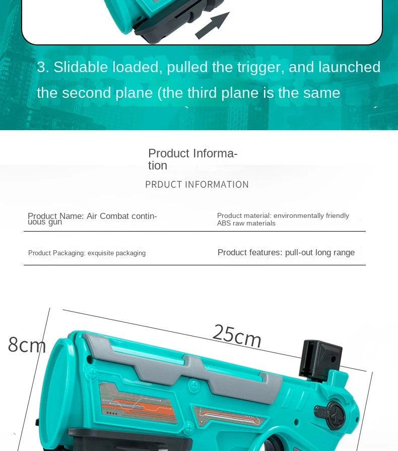 Children's Toys Airplane Launcher Children's Fun Foam Airplane  Sports Flying Toy