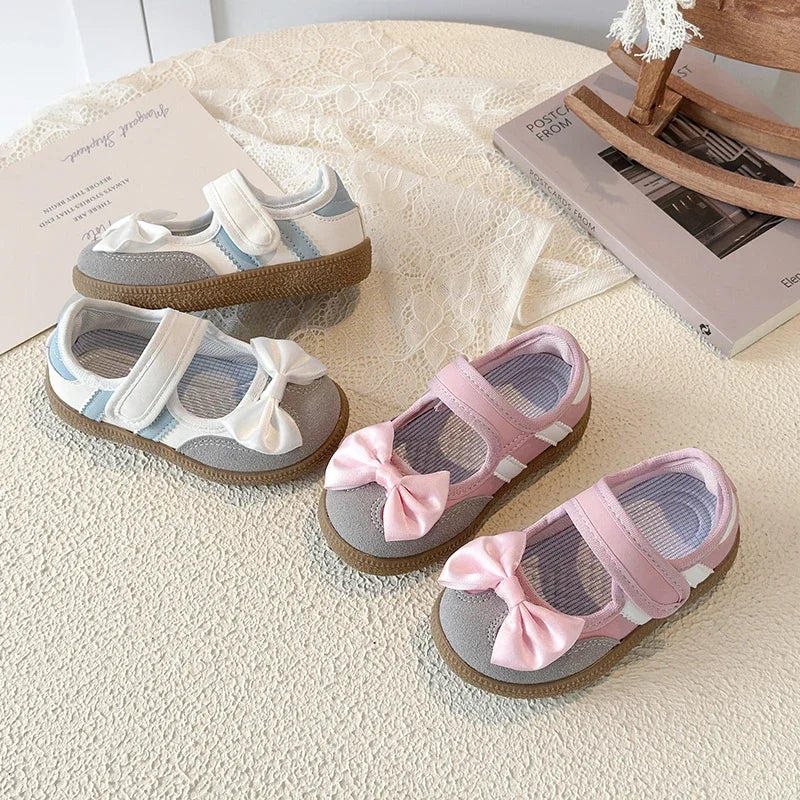 Girls Summer Sandals Cute Bowknot Children Shoes Soft Sole Toddler Beach Sandals Kids Casual Closed Toe Flats Outdoor Sneakers