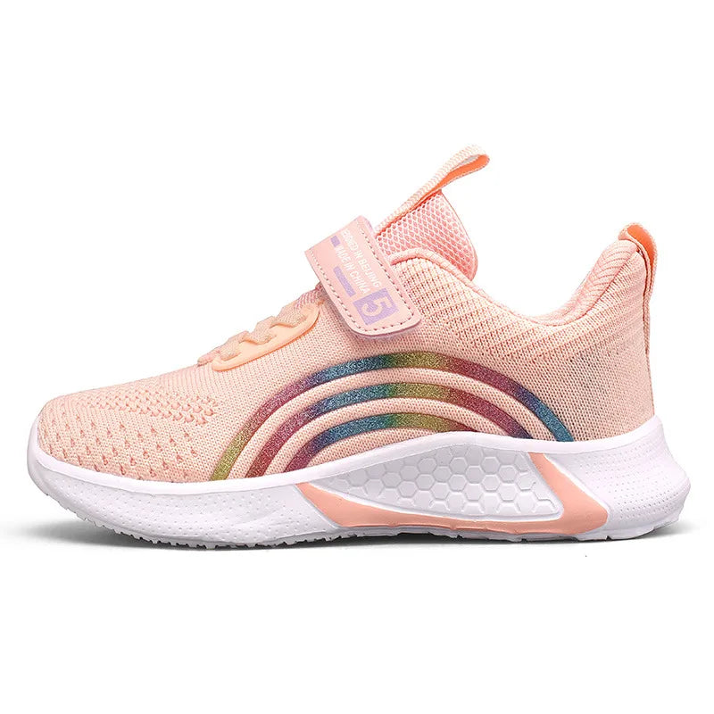 New Design Red Trainers Shoes for Kids Girls Comfortable Platform Girl Sports Shoes Large Size 38 Children's Running Sneakers
