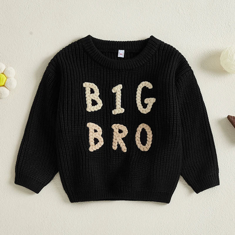 Oscar Round Neck Letter Embroidery Sweater