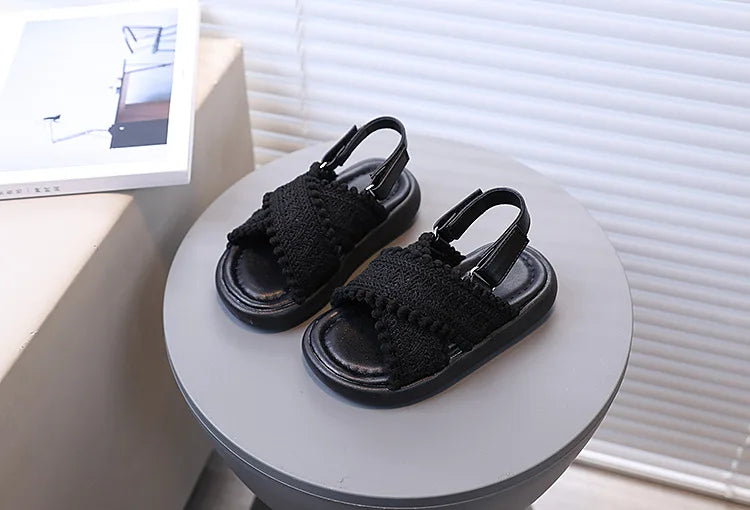 Girls Summer Beach Shoes Ethnic Style Kids Casual Sandals Soft Sole