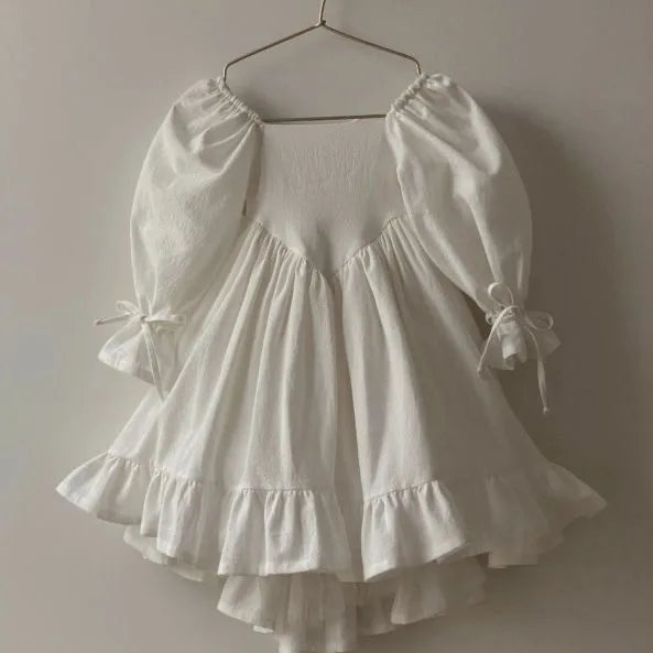 Girls' European and American Style 2025 Spring and Autumn New Princess Dress