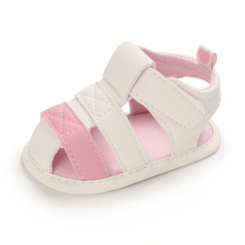 Baby Shoes For Boys and Girls Aged 0-1 In Summer With Perforated Sandals and Non Slip Soft Soles For Learning To Walk