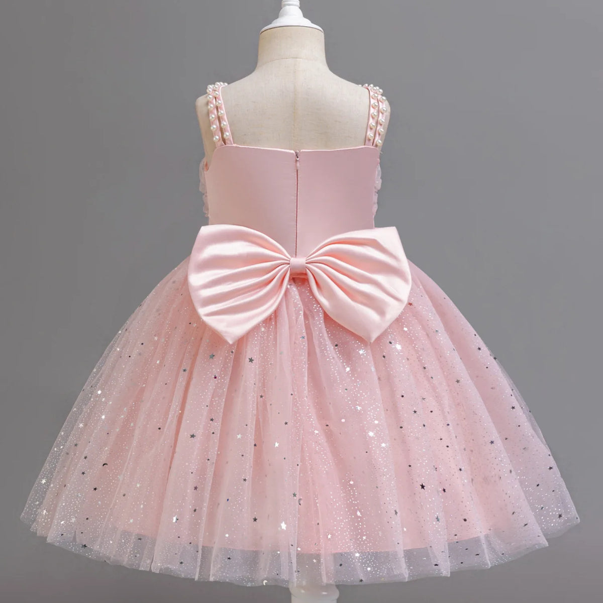 Baby Girl Lace Dresses Sparkling Weddings Pink Dress Elegant Princess