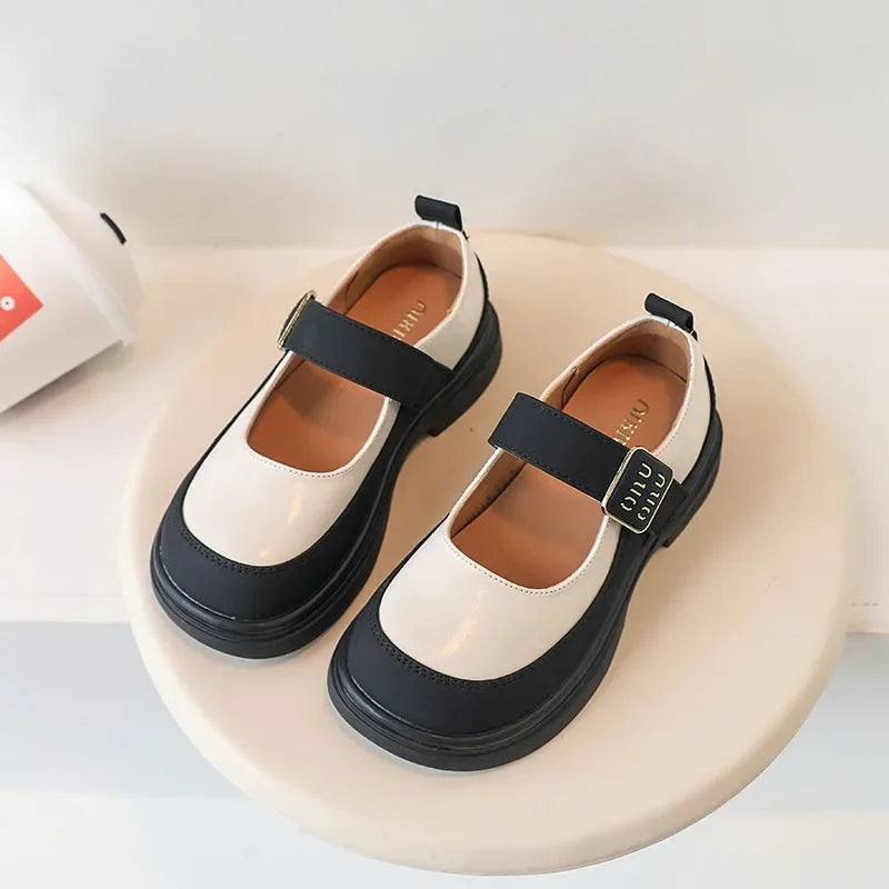 Girls Leather Shoes for School Party Wedding Fashion Elegant Children Mary Janes Pu Leather Loafers Princess Kids Moccasins