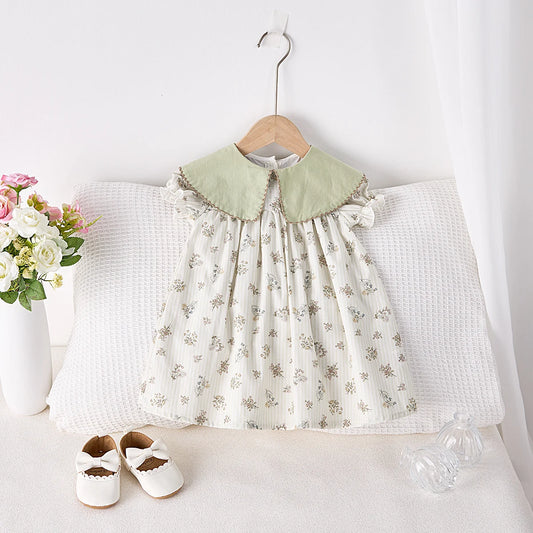 Girls Summer Sleeveless Dress for 2025 with Floral Design