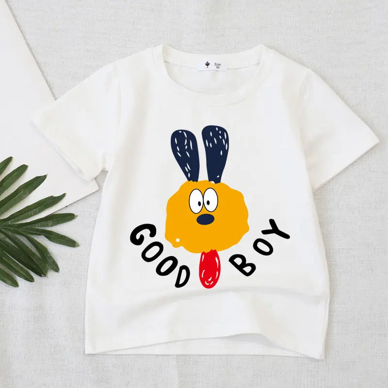 Lucas Short-sleeve Cartoon Tees - GuGuTon baby store - Baby Fashion - Toddlers Outfits - Babies Outfits - Toddler Clothes - Kids Clothing - Newborn Clothes - Newborn Wear - Kids Wear - Trending Clothes - Trending Outfits - Fall Fashion - Winter Fashion - Girls Clothes - Boys Clothes - Babies Wear - Kids Accessories - KidsWear - Summer Clothes - Summer Fashion - Summer Trend - Falls Sweaters - Tops - Bottom - Jeans - Blouse - Dresses - Newborn Dresses - Toys