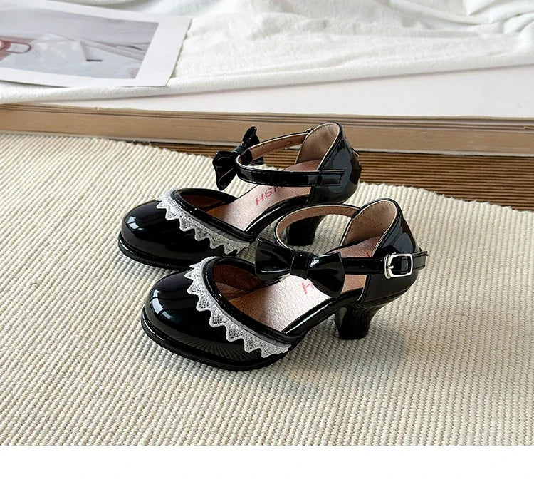 New Leather Shoes Fashion Versatile Comfort Girl Shoe Princess Exquisite Casual High-heeled Sandals Performance Classic Kid Shoe
