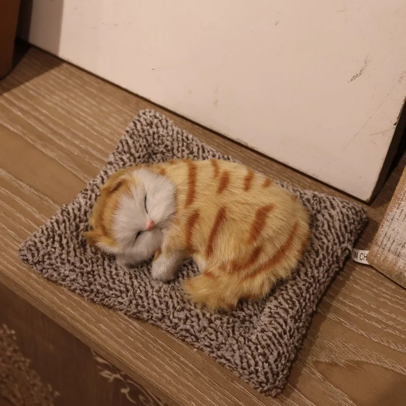 Interactive Meowing Kitten Plush with Press-to-Meow Sound, Realistic Cat