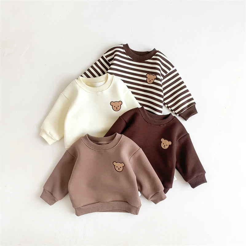 Yael Cartoon Stripe Long Sleeves Warm Sweater