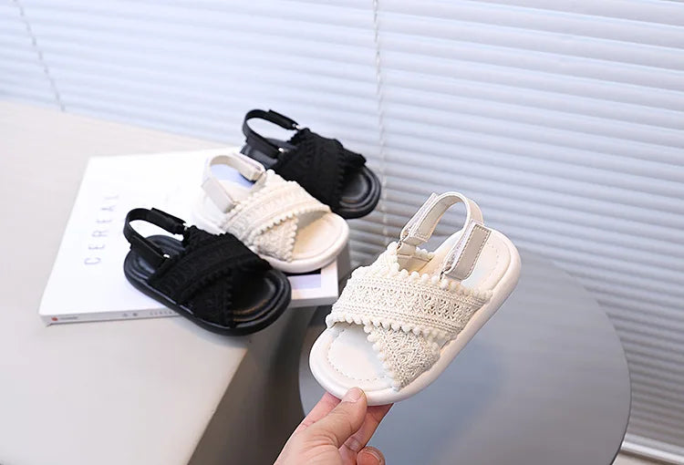 Girls Summer Beach Shoes Ethnic Style Kids Casual Sandals Soft Sole