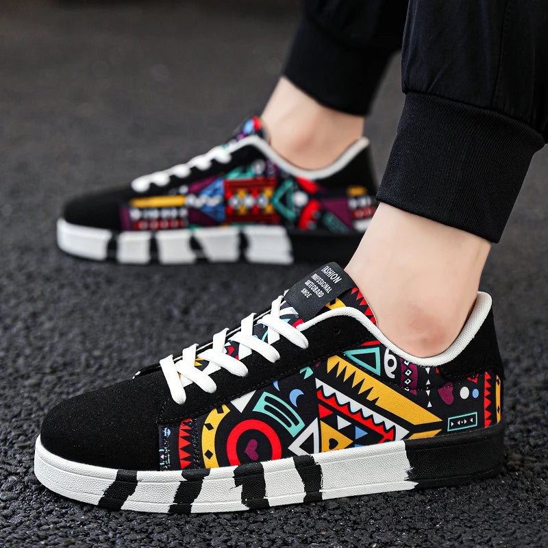 YRZL Skateboard Shoes Men Canvas Sneakers Casual Breathable Walking Shoes