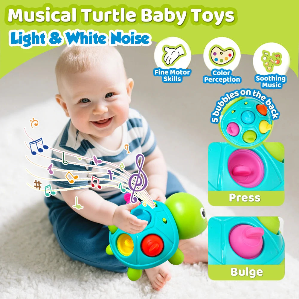 Baby Musical Turtle Toy for Tummy Time & Crawling Fun