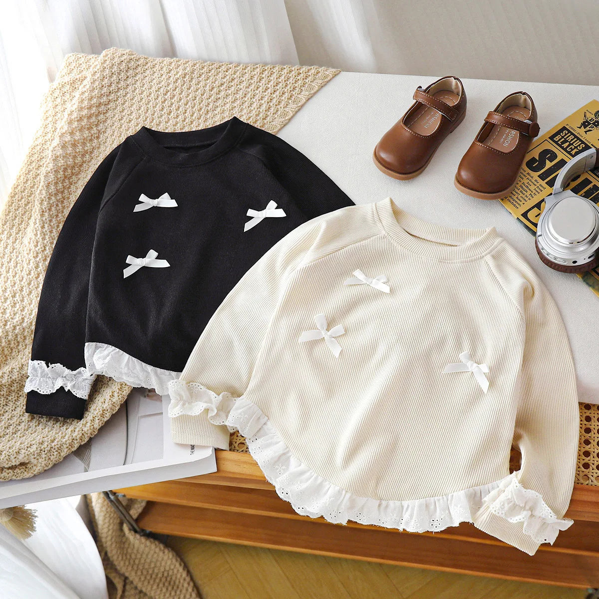 Siara Long Sleeve Lace Korean Style Top