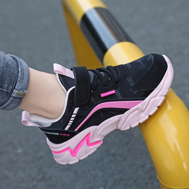 Girls Sneakers Fashion Non-Slip Casual Flat Running Shoes for Student's