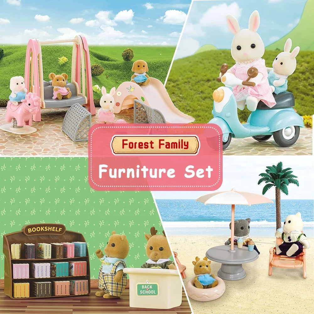 Model decoration girl small toy girl gift miniature landscape decoration amusement park