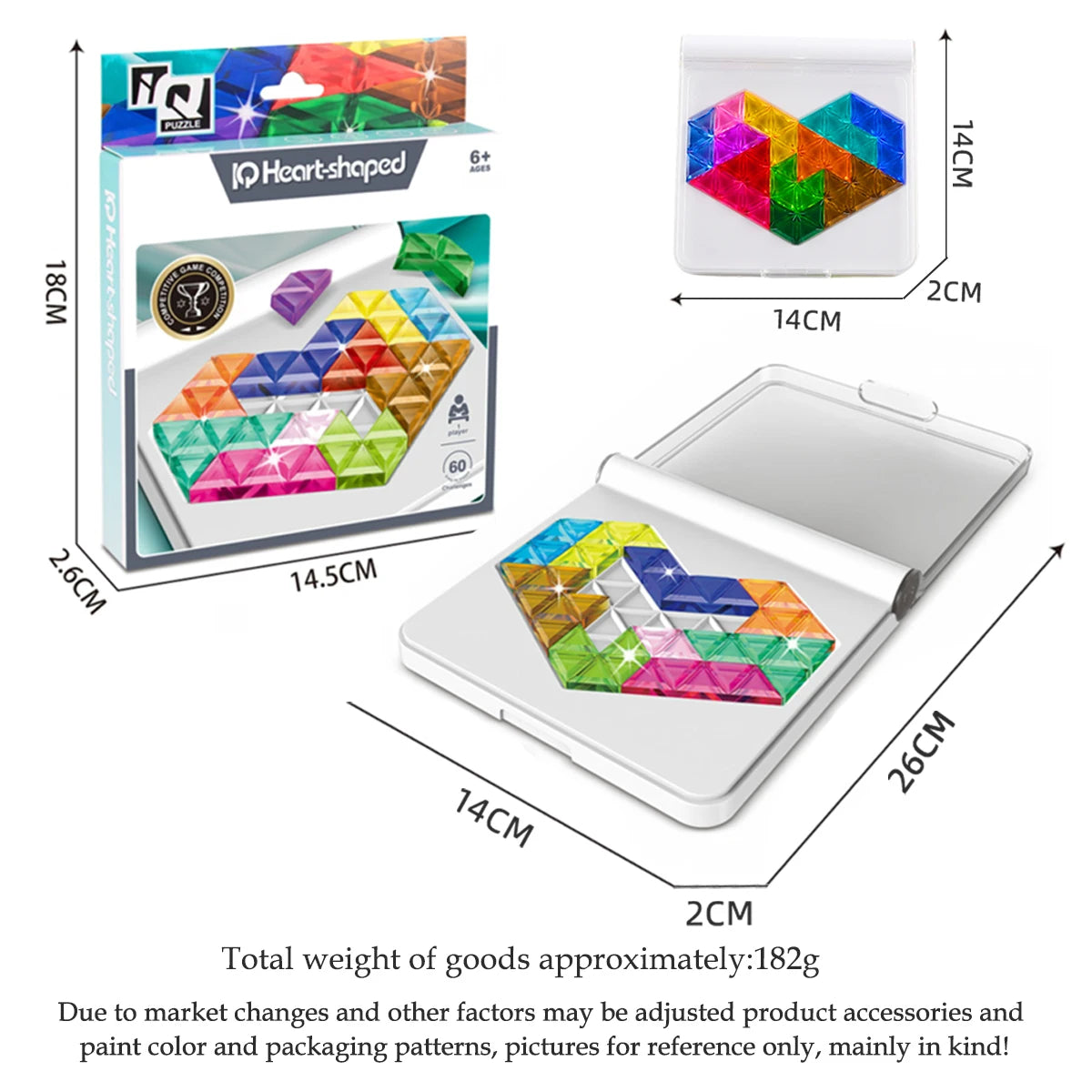 Puzzle Toys. Logical Thinking Training Fun Tabletop Games Multiple Shapes Colors