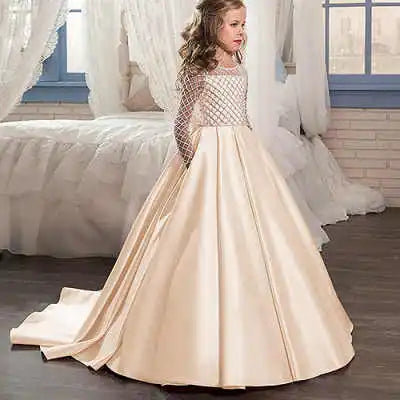 Flower Girl Dress for First Communion - Fancy Lace Style