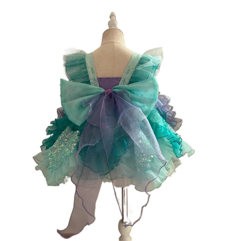Girls' Mermaid - Style Flower Girl Dress, Popular Fairycore Tulle Gown Dress