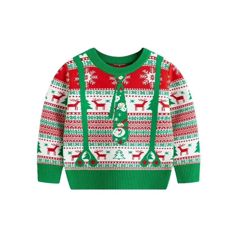 Bolivar Children's Christmas Cartoon Sweater