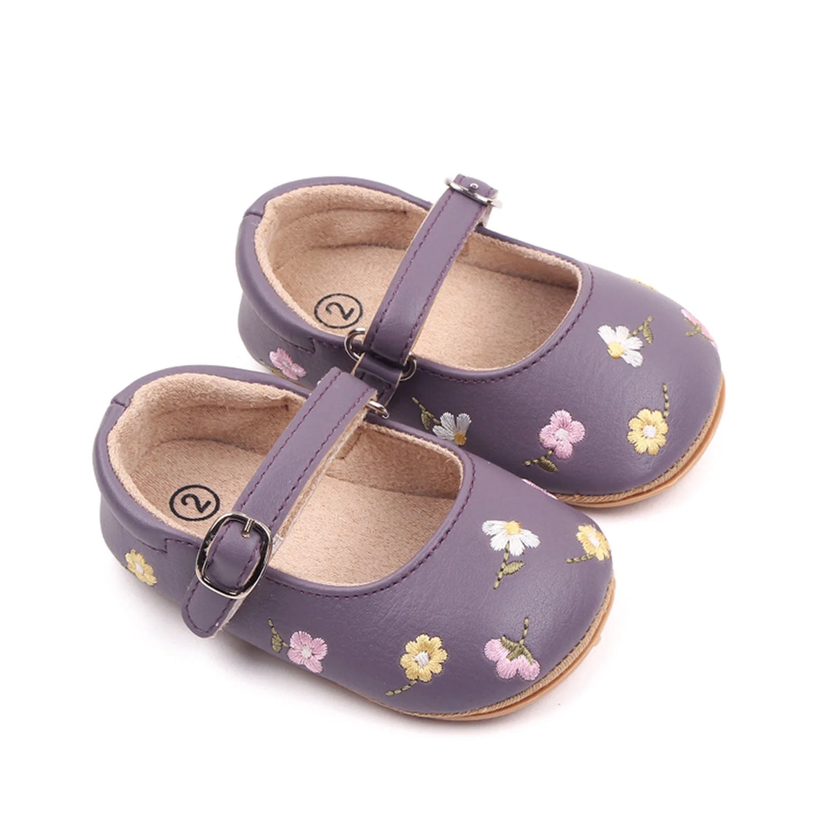 ma&baby 0-18M Baby Girl Shoes Newborn Infant Toddler First Walkers Floral Embroidery Shoes