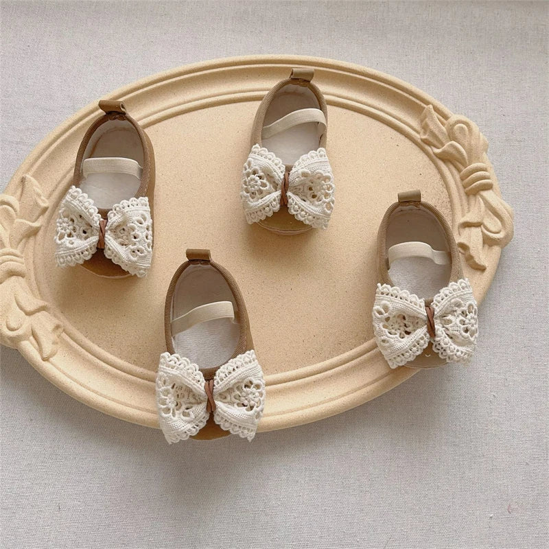 Baby Girls Shoes Autumn Winter Children Lace Bow Princess Shoes