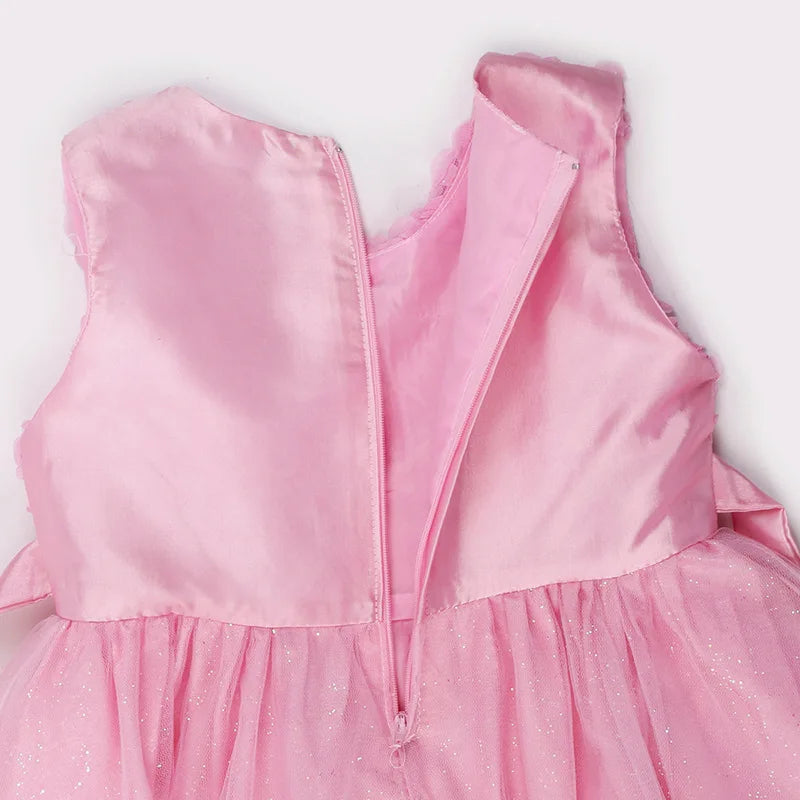 2025 Red Flower Girl Dress Baby Girls Newyears Dresses Vestidos family gathering Children Clothes Birthday Christmas Fancy Ball