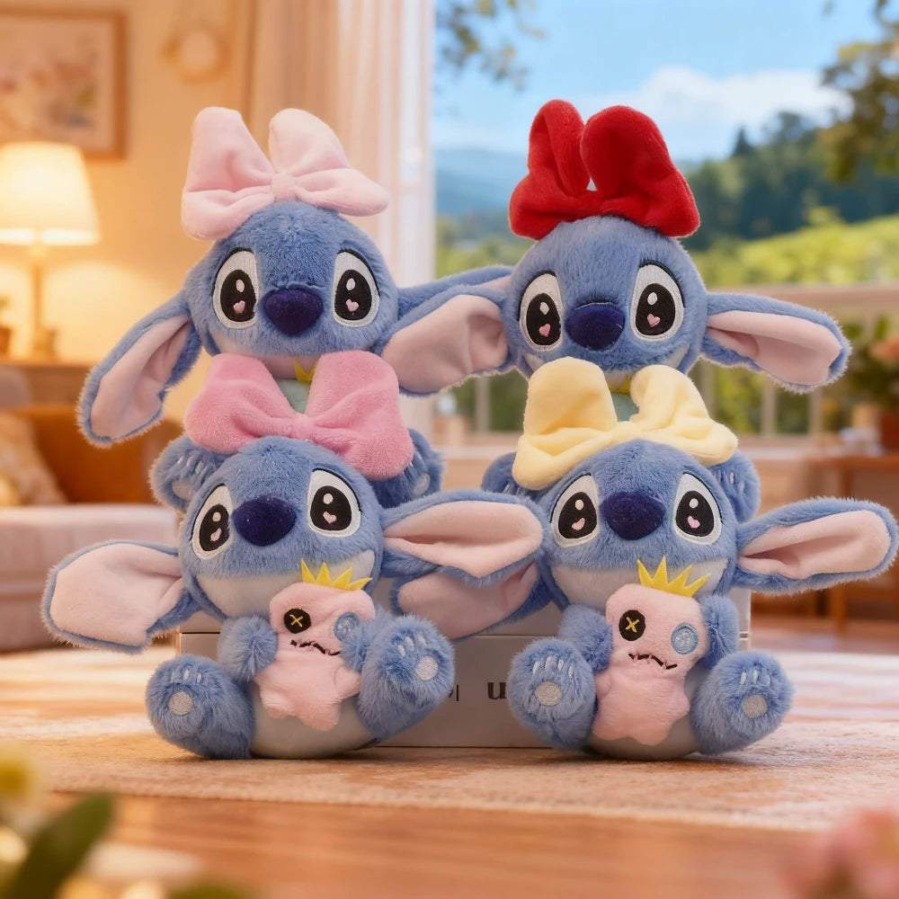 Disney Stitch Plush Toy Cute Soft Stuffed Doll, Cartoon Collectible for Girls, High-Quality, Birthday, Christmas & Holiday Gift