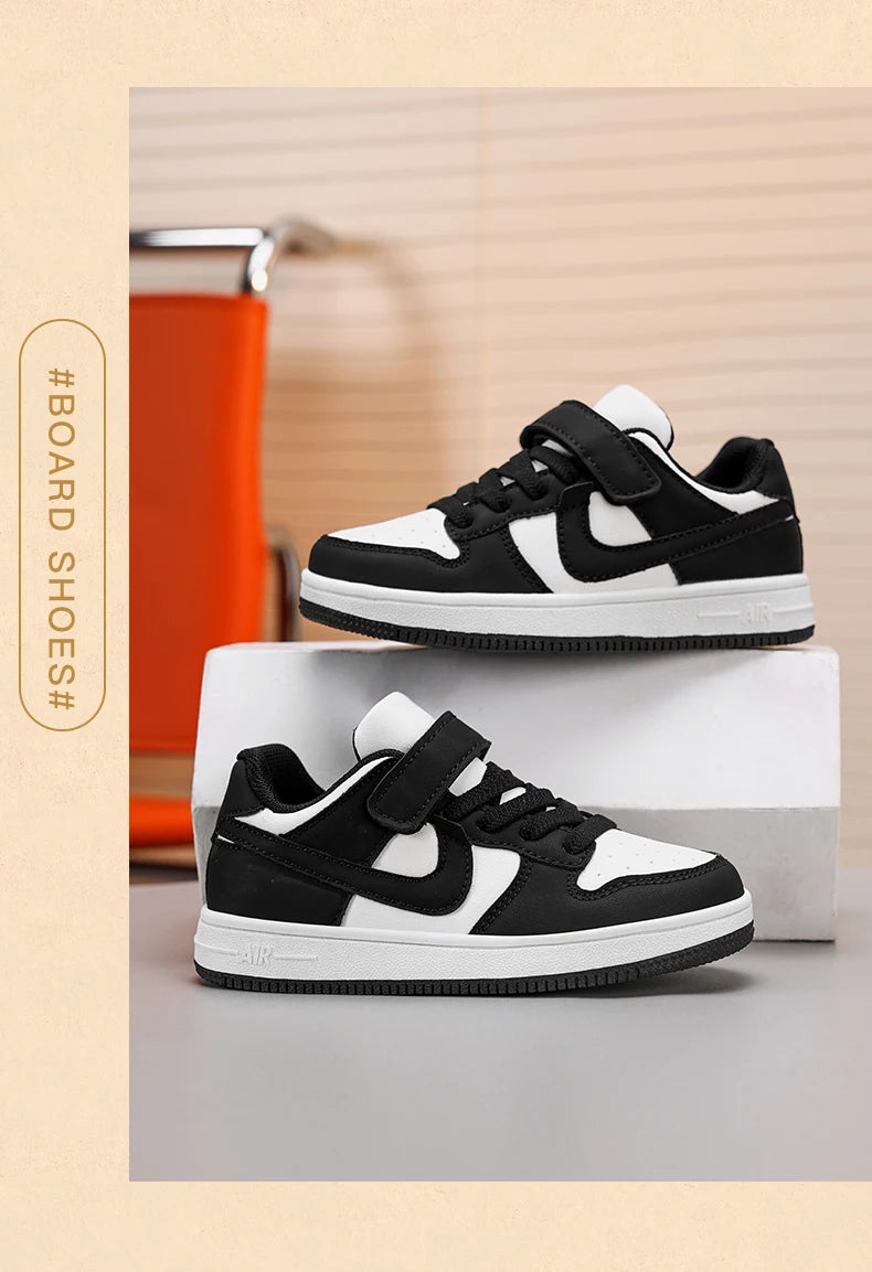 Boys and Girls Sports Sneakers Students Non-slip Light Shoes Children Running Shoes Classic Leather Casual Shoes Size 29-39