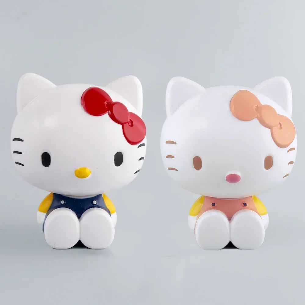 Hello Kitty Kuromi Melody Cinnamoroll Action Figure Toys Dolls Model Ornament Desktop Sanrio Birthday Gifts Cake Decoration Gift
