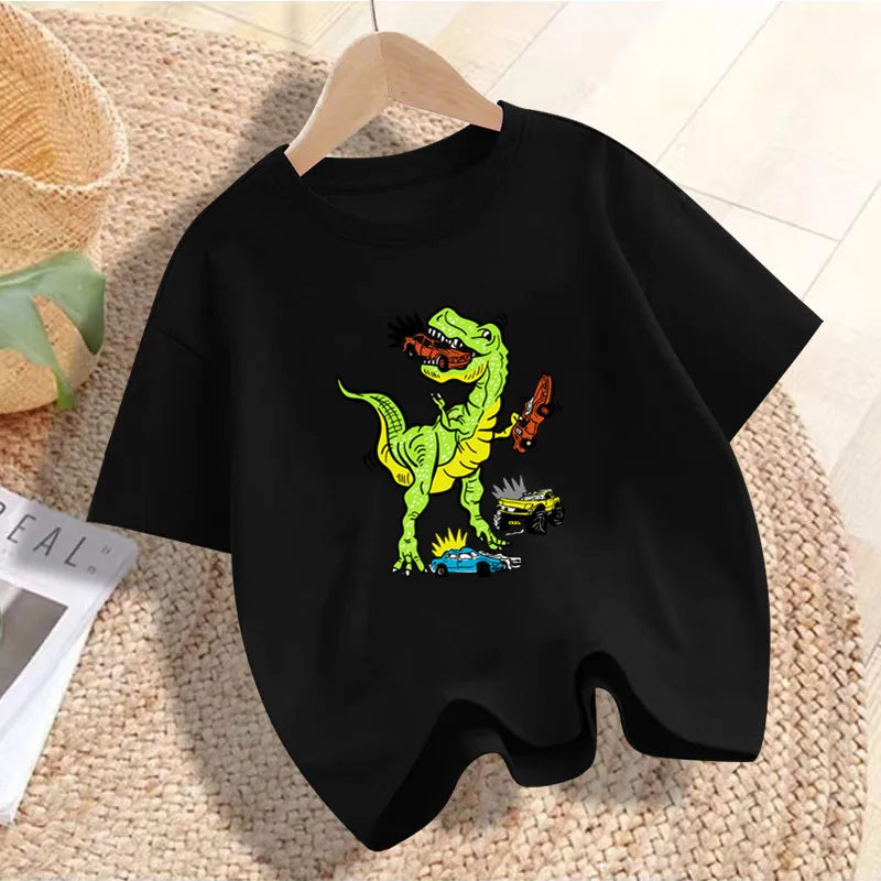 Jhon cute Dino Cartoon Print Children's Tshirt - GuGuTon baby store - Baby Fashion - Toddlers Outfits - Babies Outfits - Toddler Clothes - Kids Clothing - Newborn Clothes - Newborn Wear - Kids Wear - Trending Clothes - Trending Outfits - Fall Fashion - Winter Fashion - Girls Clothes - Boys Clothes - Babies Wear - Kids Accessories - KidsWear - Summer Clothes - Summer Fashion - Summer Trend - Falls Sweaters - Tops - Bottom - Jeans - Blouse - Dresses - Newborn Dresses - Toys
