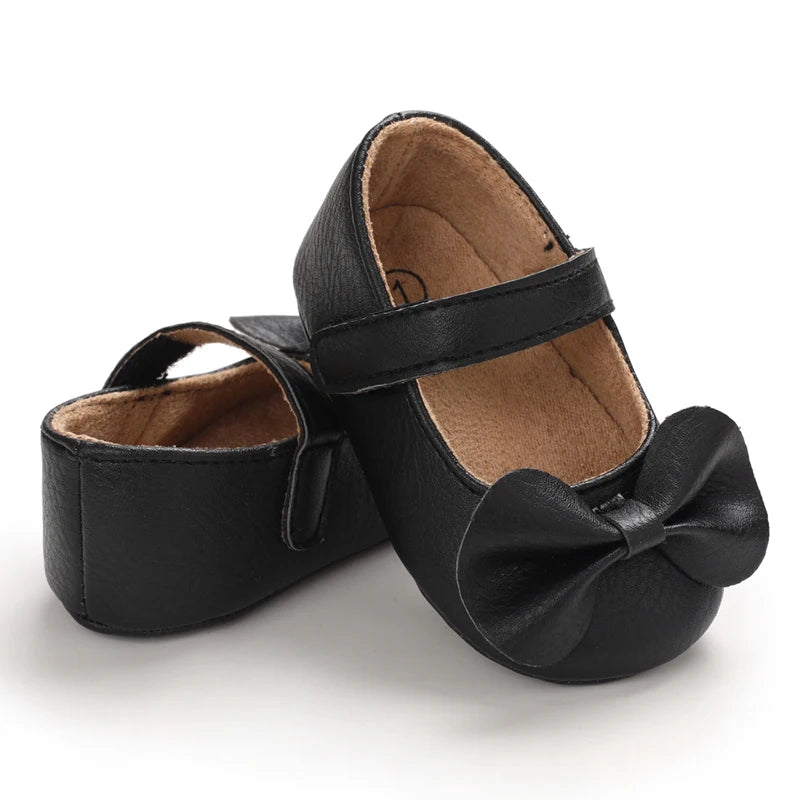 Baby Girl Casual and Comfortable Solid Color Mary Jane Shoes