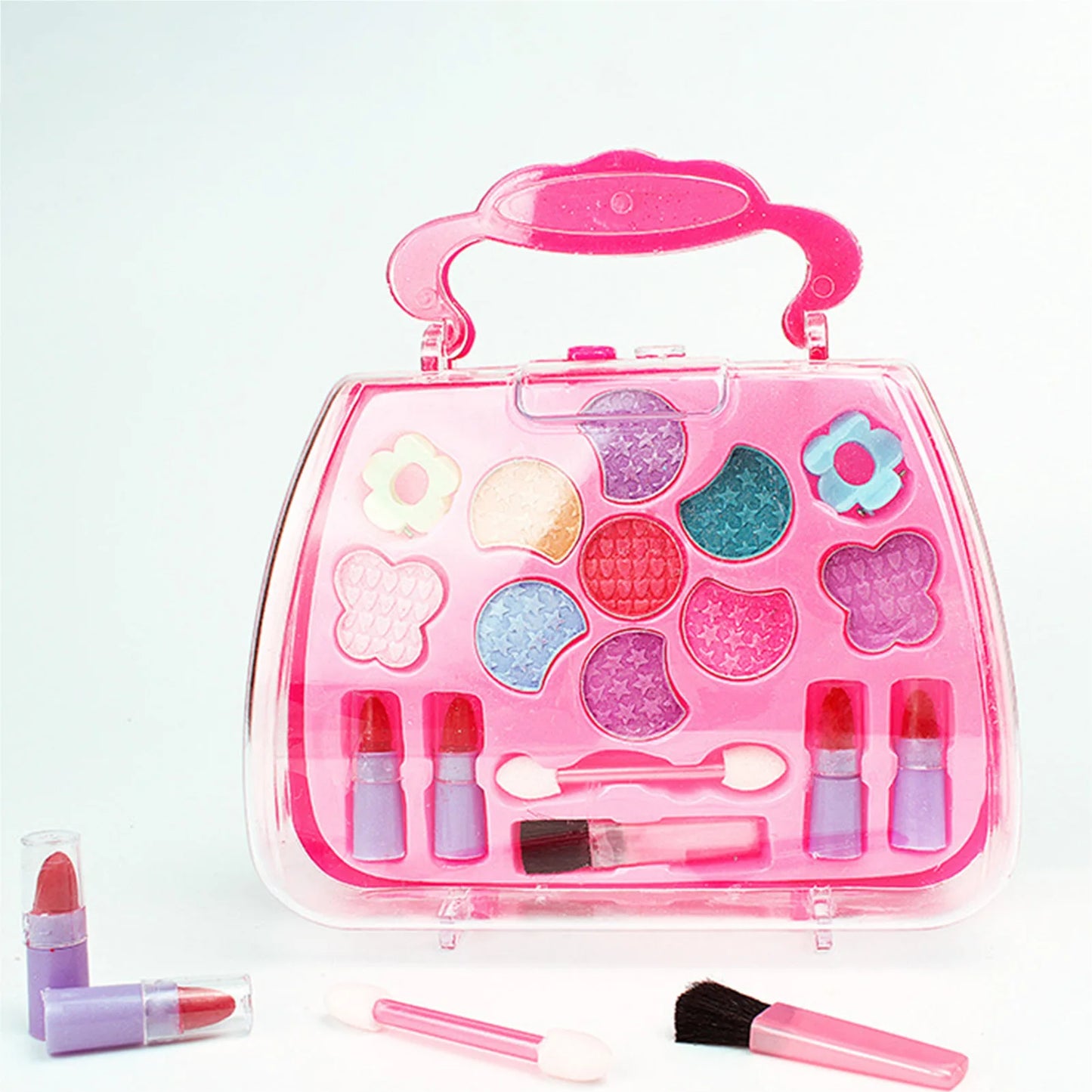 Makeup Toys For Girls Kids Cosmetic Set with Cosmetic Case Pretend Play Dress Up Toys