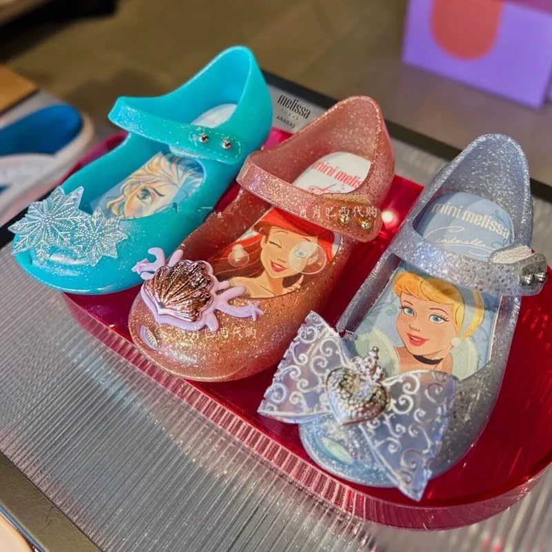 New Disney girls mermaid princess cute Sandals shoes non-slip soft bottom sports shoes for girl gift