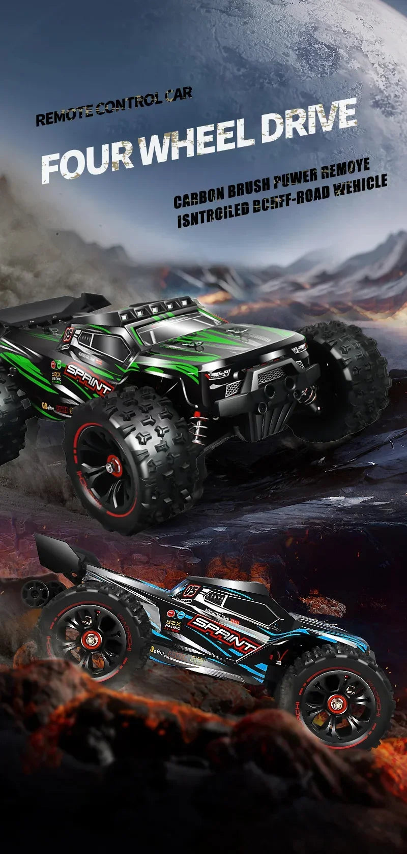 Professional Racing Car 85 Km/h 4WD Brushless Remote Control