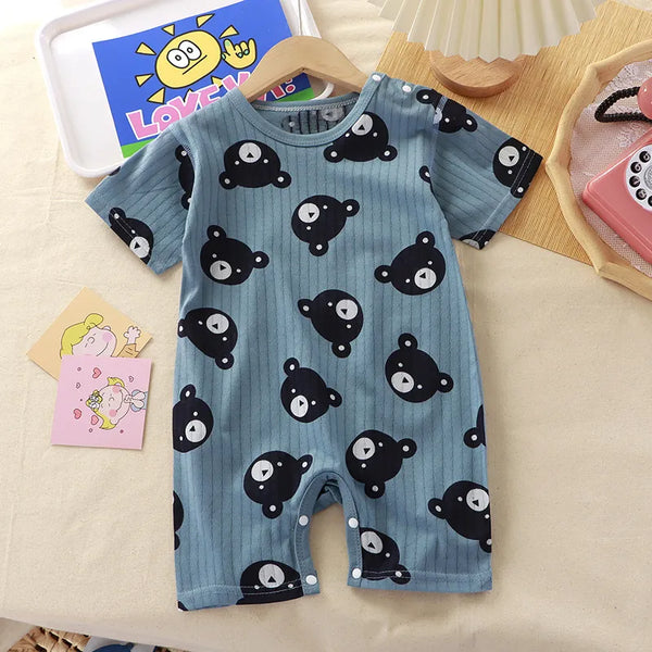 Marcos printed Bear Cute Baby Jumpsuit Summer Fashion