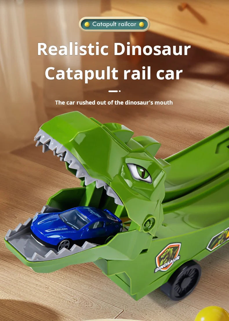 Dinosaur Track Car Sliding Railway Toy Shark  DIY Vehicles Educational Toys