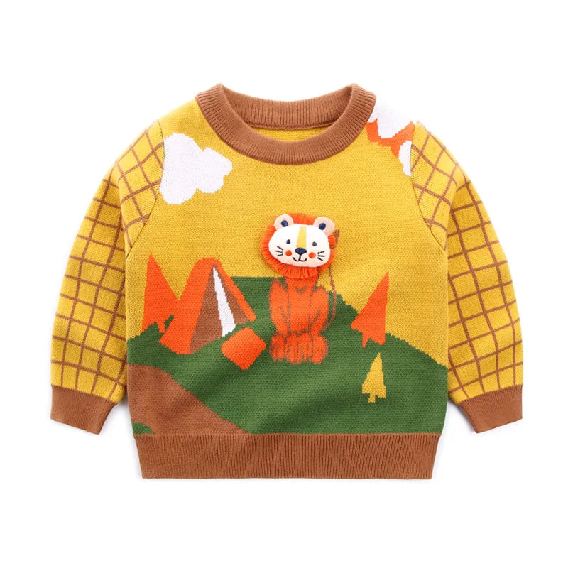 Bryan Boys Autumn Winter Pullover Sweater - GuGuTon baby store - Baby Fashion - Toddlers Outfits - Babies Outfits - Toddler Clothes - Kids Clothing - Newborn Clothes - Newborn Wear - Kids Wear - Trending Clothes - Trending Outfits - Fall Fashion - Winter Fashion - Girls Clothes - Boys Clothes - Babies Wear - Kids Accessories - KidsWear - Summer Clothes - Summer Fashion - Summer Trend - Falls Sweaters - Tops - Bottom - Jeans - Blouse - Dresses - Newborn Dresses - Toys
