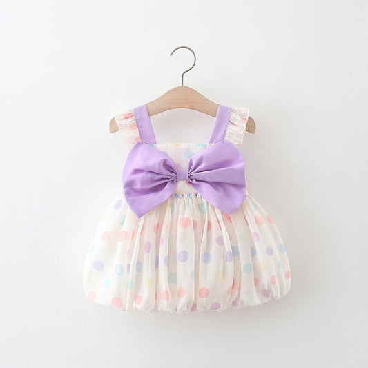 Baby And Girls' Dress Summer New Colorful Spot Girls' Dress
