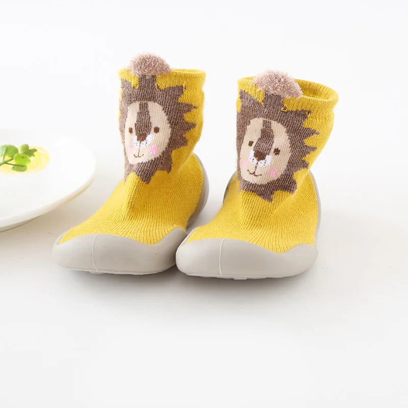Baby Shoes Toddler First Walkers Infant Boys Girls Kids Rubber Soft Non-Slip Sole Floor Barefoot Casual Shoes Knit Booties