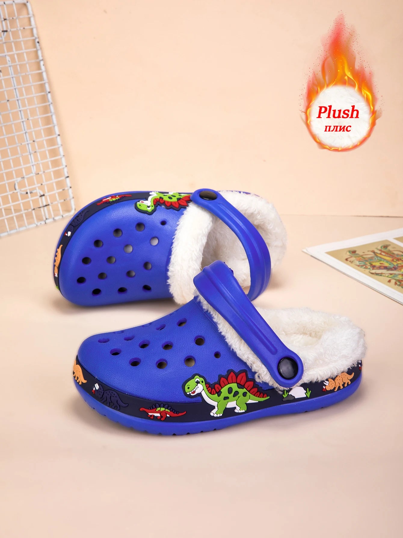 Winter Kids Sandals Fur Children's Slippers Baby Girls Shoes
