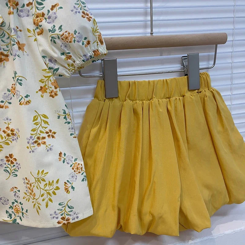 Angelica Girls Clothing Summer Short Sleeve Children Two Piece Set - GuGuTon baby store - Baby Fashion - Toddlers Outfits - Babies Outfits - Toddler Clothes - Kids Clothing - Newborn Clothes - Newborn Wear - Kids Wear - Trending Clothes - Trending Outfits - Fall Fashion - Winter Fashion - Girls Clothes - Boys Clothes - Babies Wear - Kids Accessories - KidsWear - Summer Clothes - Summer Fashion - Summer Trend - Falls Sweaters - Tops - Bottom - Jeans - Blouse - Dresses - Newborn Dresses - Toys