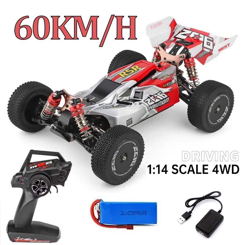 WLtoys 144016 144001 144010 4WD RC Car 2.4G 35/60/75KM/H High Speed Racing Car Off-Road Drift Remote Control Vehicle Toys Gift