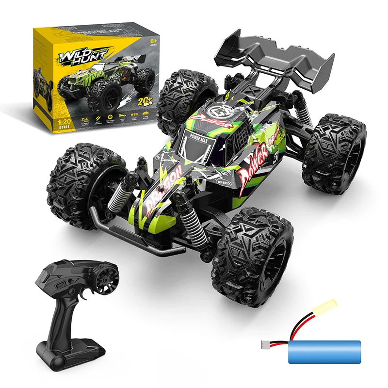 1:20 Off Road RC Car 4WD All Terrain RC Monster Truck, 2.4G High Speed with LED Light, Top Birthday Christmas Gift Toy for Boys