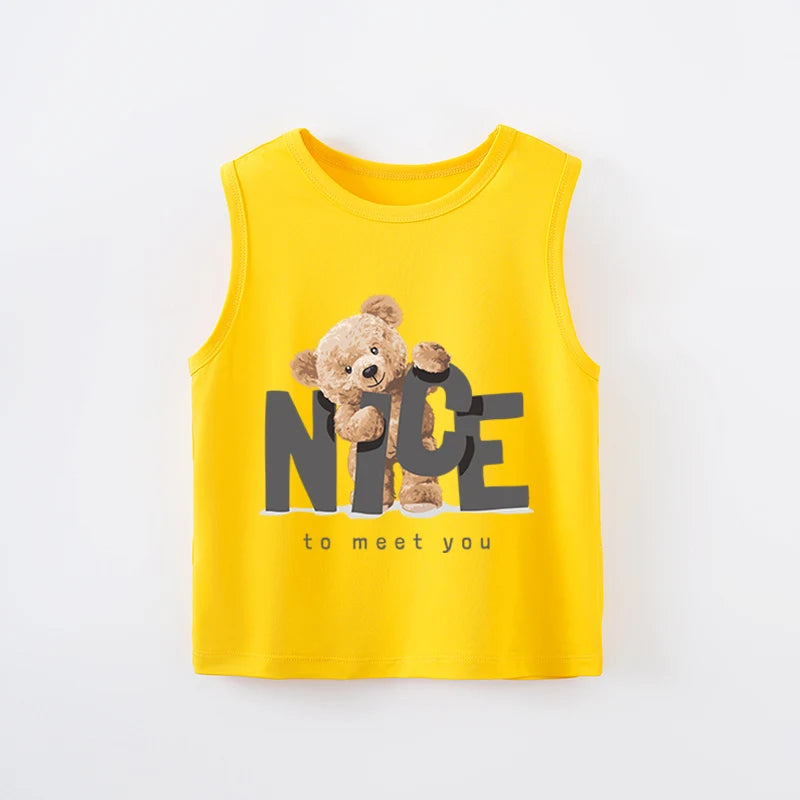 Jared Baby Round Neck Sleeveless Tees - GuGuTon baby store - Baby Fashion - Toddlers Outfits - Babies Outfits - Toddler Clothes - Kids Clothing - Newborn Clothes - Newborn Wear - Kids Wear - Trending Clothes - Trending Outfits - Fall Fashion - Winter Fashion - Girls Clothes - Boys Clothes - Babies Wear - Kids Accessories - KidsWear - Summer Clothes - Summer Fashion - Summer Trend - Falls Sweaters - Tops - Bottom - Jeans - Blouse - Dresses - Newborn Dresses - Toys