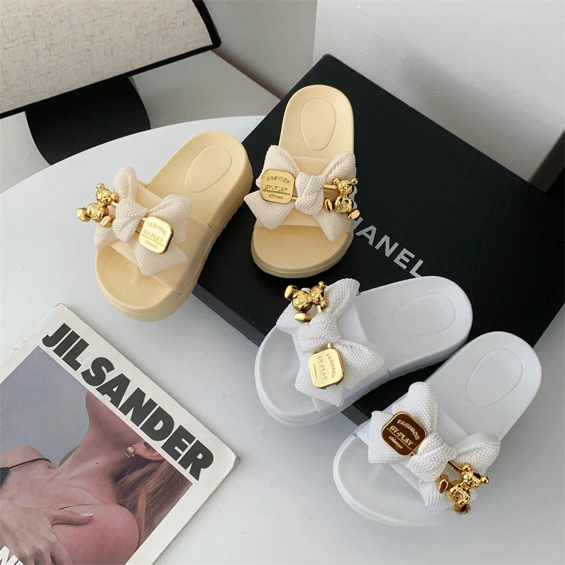 Fashion Girl Slippers Simple Childs Shoes Thick Soled Girls Shoes