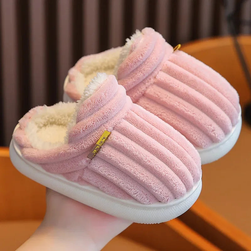 Winter warm cotton slippers for children Toe Wrap Cotton Slippers