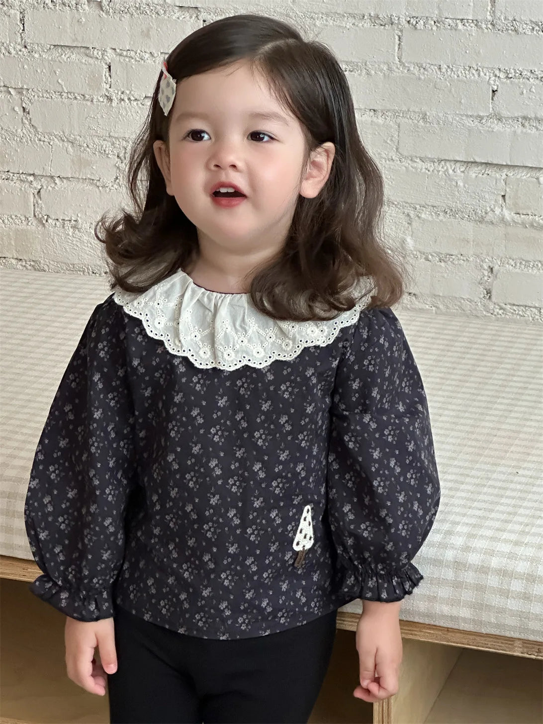 Floral Cotton Princess Top for Girls - Amalia Collection