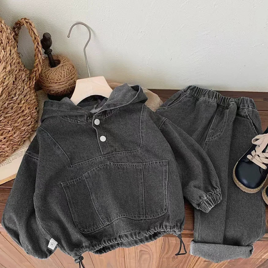 Juan Children's clothing Denim Sweater - GuGuTon baby store - Baby Fashion - Toddlers Outfits - Babies Outfits - Toddler Clothes - Kids Clothing - Newborn Clothes - Newborn Wear - Kids Wear - Trending Clothes - Trending Outfits - Fall Fashion - Winter Fashion - Girls Clothes - Boys Clothes - Babies Wear - Kids Accessories - KidsWear - Summer Clothes - Summer Fashion - Summer Trend - Falls Sweaters - Tops - Bottom - Jeans - Blouse - Dresses - Newborn Dresses - Toys